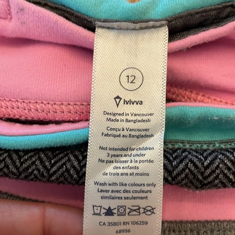 Ivivva Size 12 Crop Legging Bundle - Picture 4 of 9